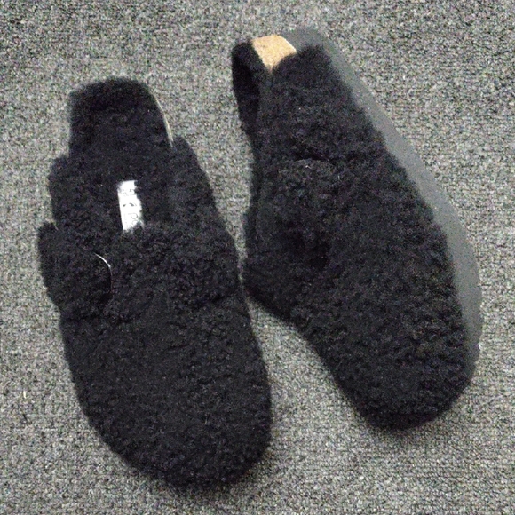 Birkenstock "Papillio" Cozy Black Slip-On Clog/Mules - Picture 1 of 13